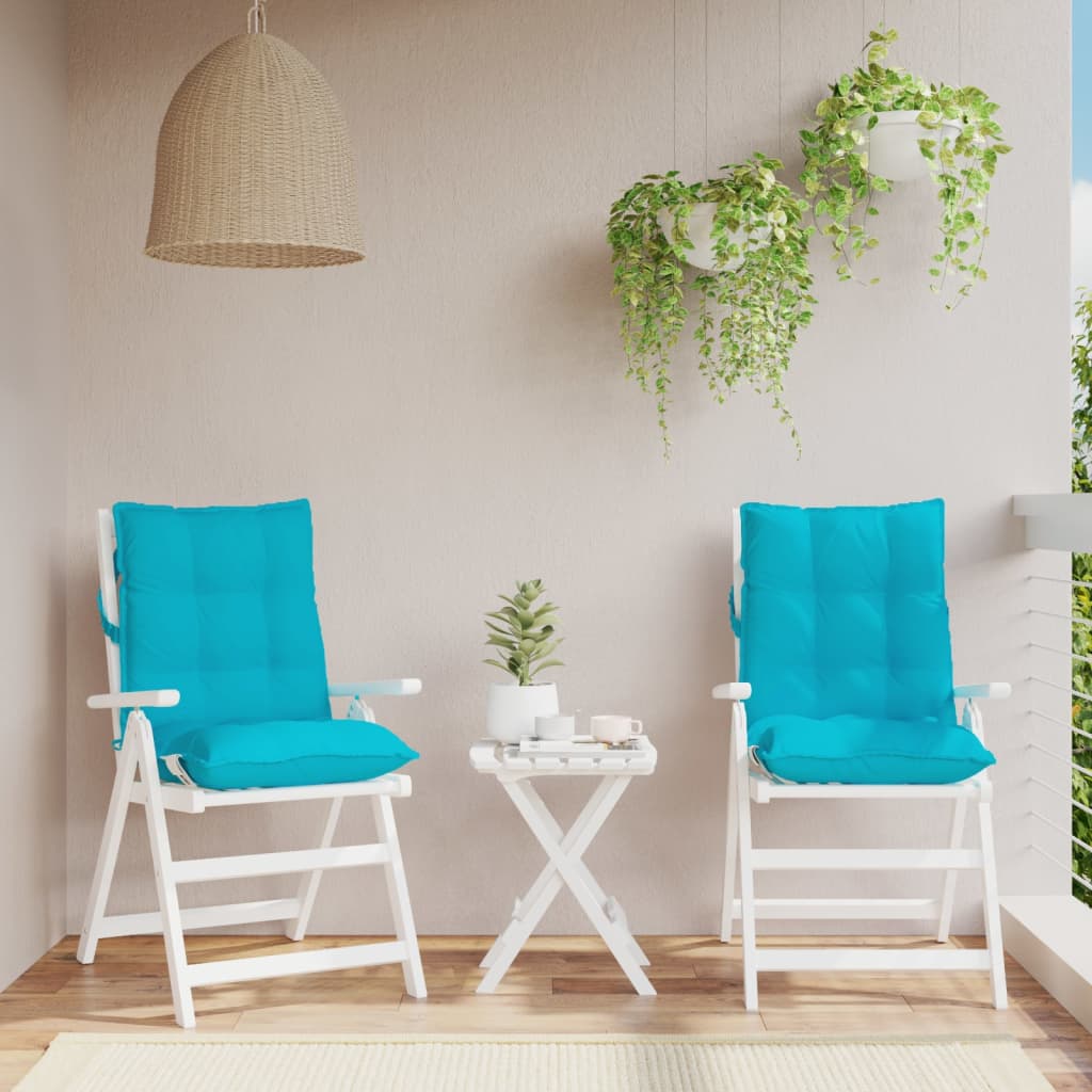 Cojín silla jardín respaldo bajo 2 uds tela Oxford antracita