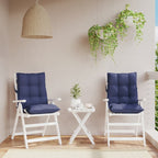 Cojín silla jardín respaldo bajo 2 uds tela Oxford antracita