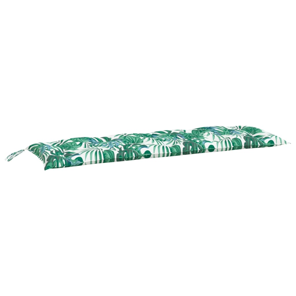 Cojín banco de jardín tela Oxford estampado hojas 150x50x7 cm