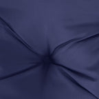 Cojín redondo de tela Oxford azul marino Ø 100x11 cm