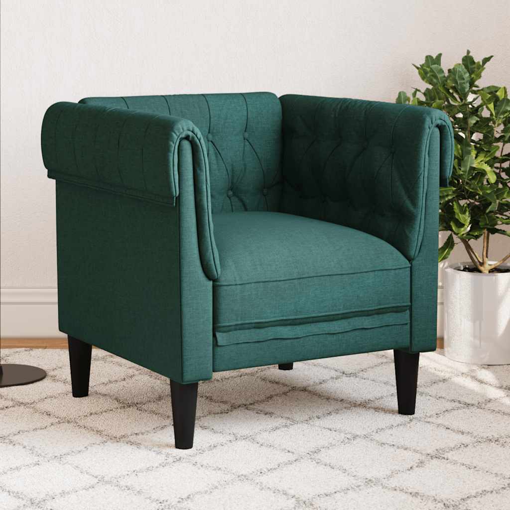 Cream White Faux Leather Chesterfield Armchair
