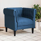 Sillón Chesterfield de cuero artificial blanco crema