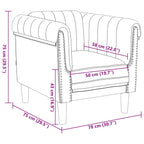 Sillón de cuero sintético de ante marrón