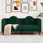 2-seater sofa, cushions and pillows light grey velvet 140 cm