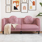 2-seater sofa, cushions and pillows light grey velvet 140 cm