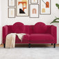 2-seater sofa, cushions and pillows light grey velvet 140 cm