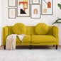 2-seater sofa, cushions and pillows light grey velvet 140 cm