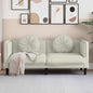 2-seater sofa, cushions and pillows light grey velvet 140 cm