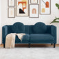 2-seater sofa, cushions and pillows light grey velvet 140 cm