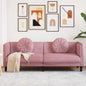 3-seater sofa Fabric Black 220x77x82 cm