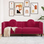 3-seater sofa Fabric Black 220x77x82 cm
