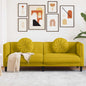 3-seater sofa Fabric Black 220x77x82 cm