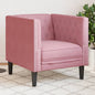 Sillón Chesterfield de cuero artificial blanco crema