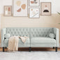Sofá Chesterfield 2 plazas con cojines terciopelo amarillo