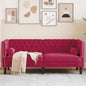 Sofá Chesterfield 2 plazas con cojines terciopelo amarillo