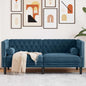 Sofá Chesterfield 2 plazas con cojines terciopelo amarillo
