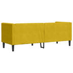 Sofá Chesterfield 3 plazas con cojines terciopelo amarillo