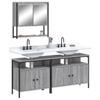 Set de muebles de baño 2 pzas madera contrachapada roble Sonoma