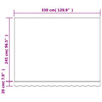 Tela de repuesto de toldo rayas de colores 3,5x2,5 m