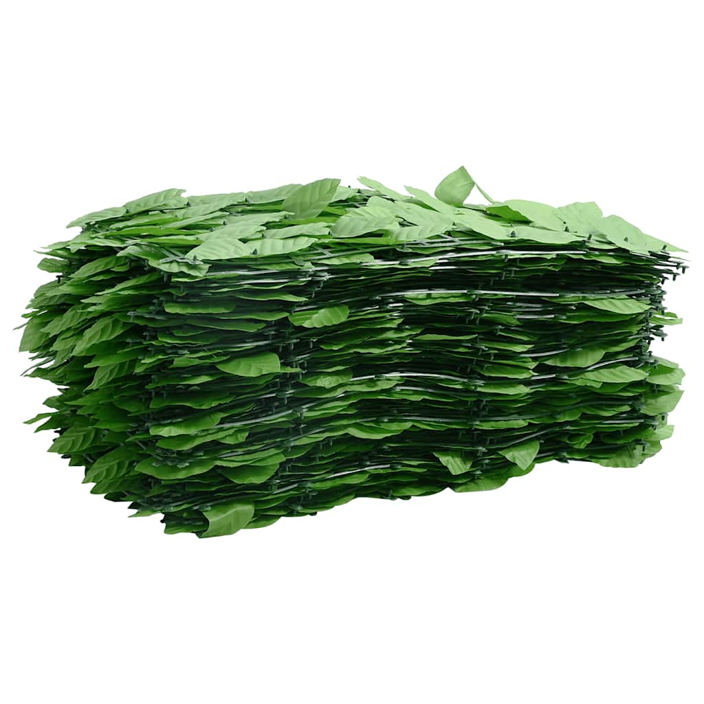 Pantalla de balcón de hojas verde 200x100 cm
