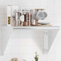 Wall shelf stainless steel silver 100x23.5x60 cm