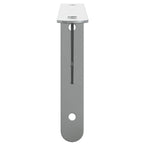 Soportes de estante 4 uds acero inoxidable 23,5x2,5x15,5 cm