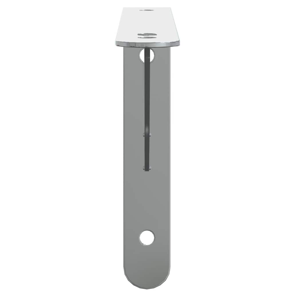 Soportes de estante 4 uds acero inoxidable 23,5x2,5x15,5 cm