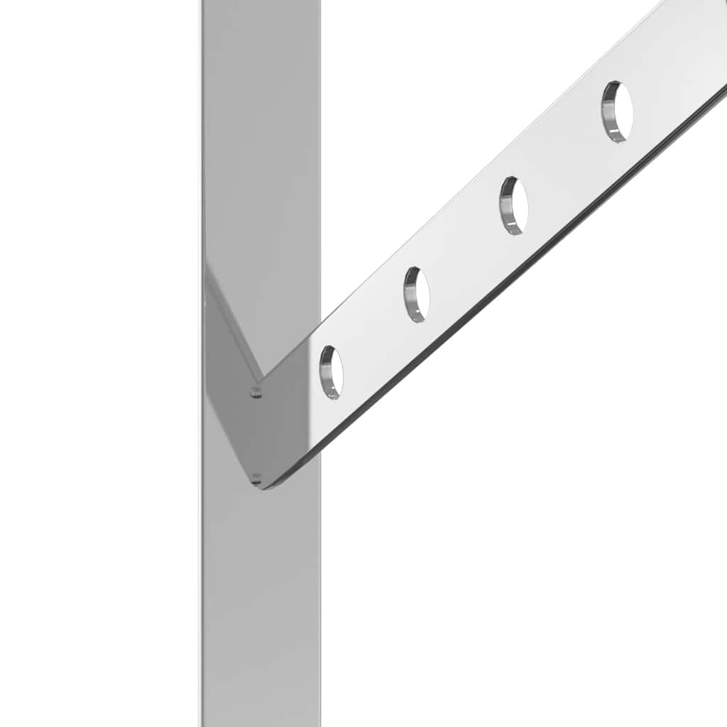 Soportes de estante 4 uds acero inoxidable 23,5x2,5x15,5 cm