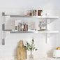 Wall shelf stainless steel silver 100x23.5x60 cm
