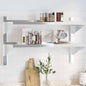 Wall shelf stainless steel silver 100x23.5x60 cm