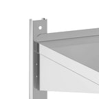 Estante de pared acero inoxidable plateado 100x23,5x60 cm