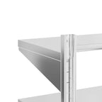Estante de pared acero inoxidable plateado 100x23,5x60 cm