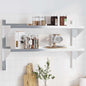 Wall shelf stainless steel silver 100x23.5x60 cm