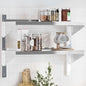 Wall shelf stainless steel silver 100x23.5x60 cm