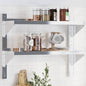 Wall shelf stainless steel silver 100x23.5x60 cm