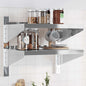 Wall shelf stainless steel silver 100x23.5x60 cm