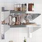 Wall shelf stainless steel silver 100x23.5x60 cm