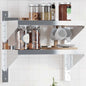 Wall shelf stainless steel silver 100x23.5x60 cm