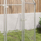 Jaula para gallinas acero galvanizado plateado 100x100x190 cm