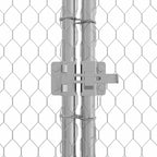Jaula para gallinas acero galvanizado plateado 100x100x190 cm
