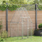 Jaula para gallinas acero galvanizado plateado 100x100x190 cm