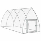 Jaula para gallinas acero galvanizado plateado 300x105x120 cm