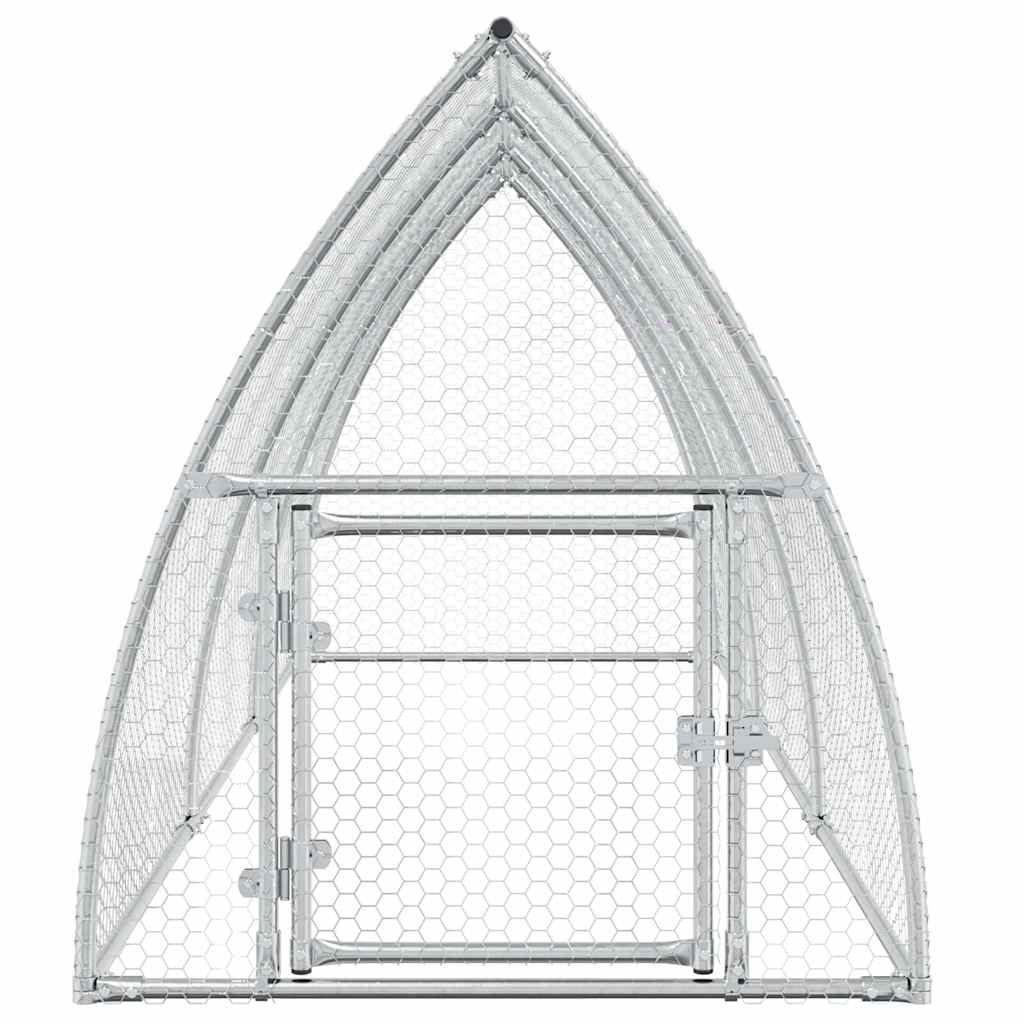 Jaula para gallinas acero galvanizado plateado 300x105x120 cm