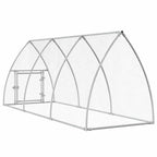 Jaula para gallinas acero galvanizado plateado 300x105x120 cm