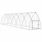 Jaula para gallinas acero galvanizado plateado 600x105x120 cm