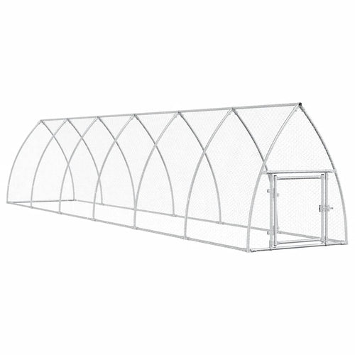 Jaula para gallinas acero galvanizado plateado 600x105x120 cm