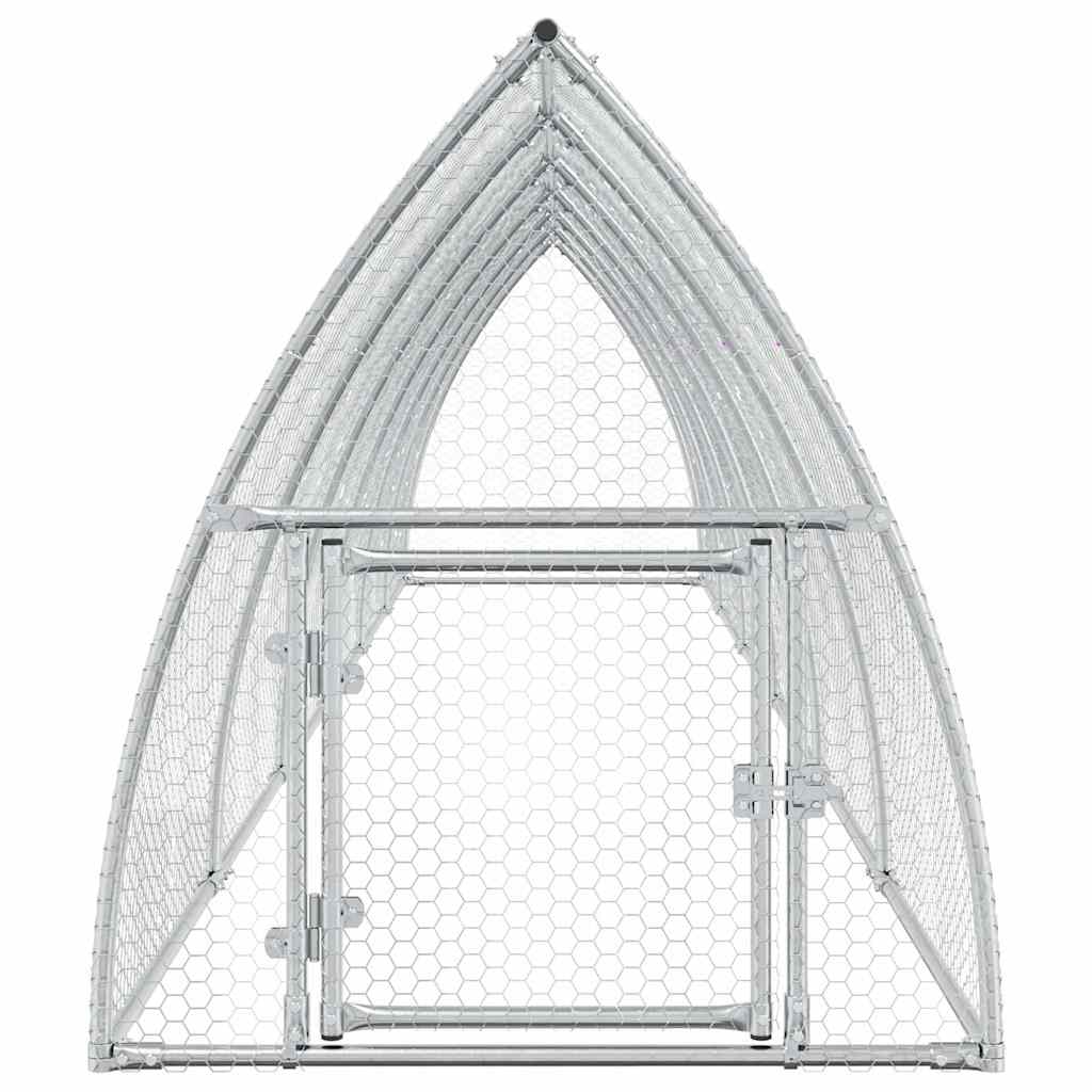 Jaula para gallinas acero galvanizado plateado 600x105x120 cm