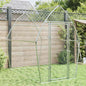 Jaula para gallinas acero galvanizado plateado 100x100x190 cm