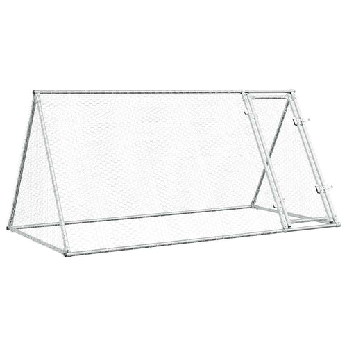 Jaula para gallinas acero galvanizado plateado 200x105x91 cm