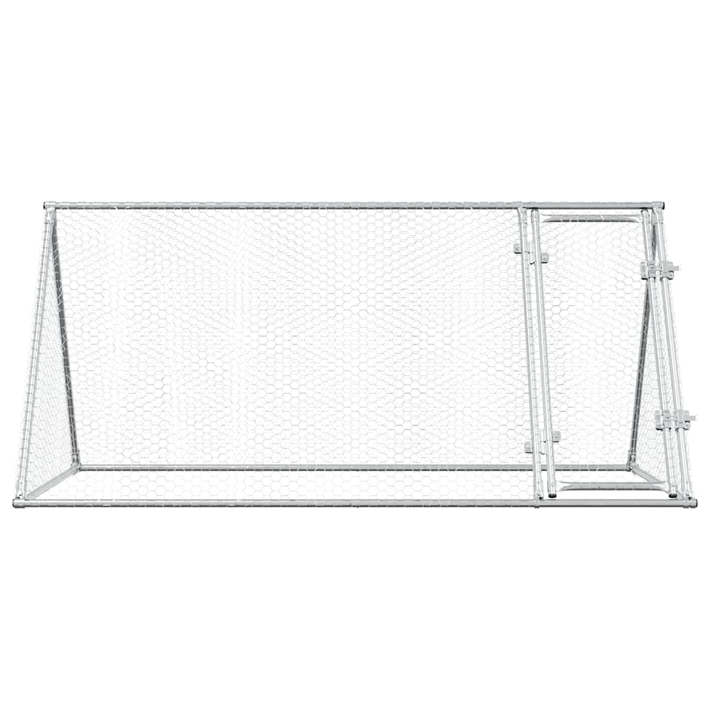 Jaula para gallinas acero galvanizado plateado 200x105x91 cm